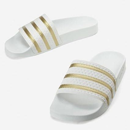 adidas adilette weiß gold|Amazon.com .